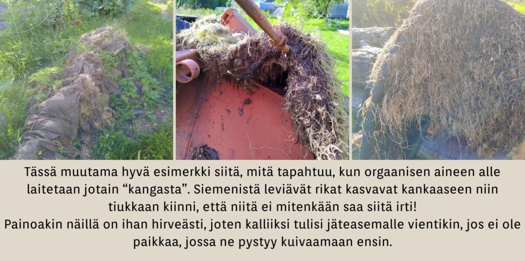 rikkaruohojen kitkeminen - katekankaat