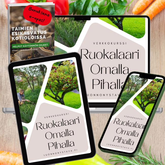 Ruokalaari omalla pihalla