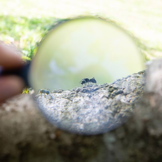 mitä hyönteisiä löytyy pihalta suurennuslasin avulla