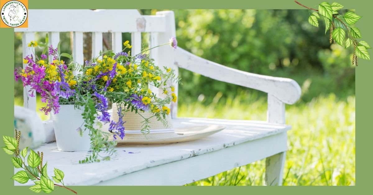 luonnonmukainen puutarhanhoito ilman stressiä