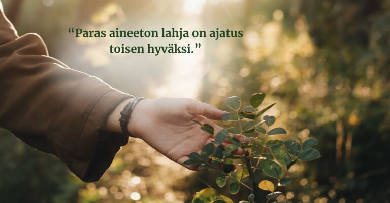 Aineettomat lahjat luonnonystävälle – lahjoja, jotka eivät vie tilaa vaan vapauttavat sitä